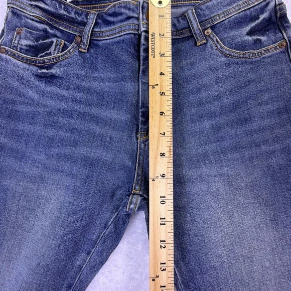 Anthropologie Pilcro & The Letterpress Jeans Embroidered Fringe Boho Slim 28 - Picture 8 of 10